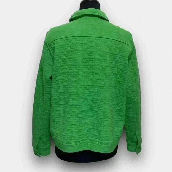 ISAAC‎ MIZRAHI LIVE! ladies long sleeve quilted button  down jacket green large - Picture 4 of 11